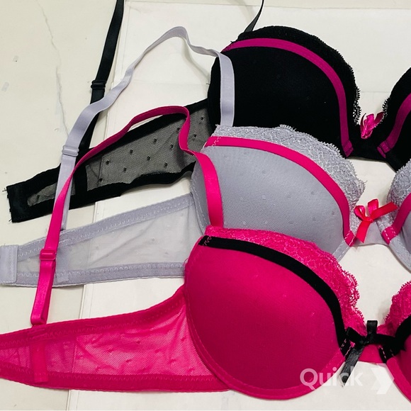 NWT 3 pcs Polka Dots Mesh Light Padded Bras - Picture 3 of 8